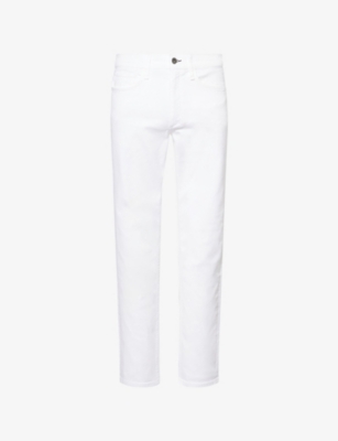 Rag & Bone Mens Optic White Fit 2 Authentic Tapered-leg Stretch-denim Blend Jeans In White