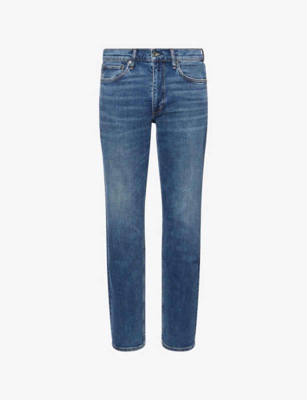 Fit 2 Authentic Tapered-Leg Stretch-Denim Jeans