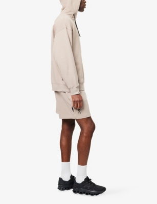 On Club Logo-print Organic Cott-blend Jersey Hoodie In Neutral