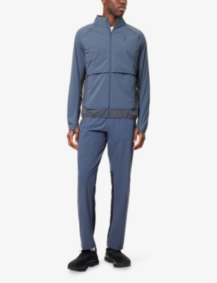 On Mens Weather Insulated Stretch-woven Jacket Navy In Blue