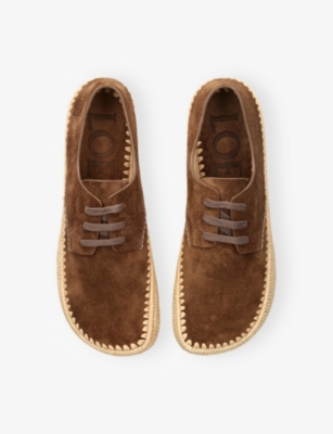 LOEWE: Rio Lace Suede Espadrilles