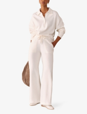 THE WHITE COMPANY: Ultimate Wide-Leg Cotton-Blend Trousers