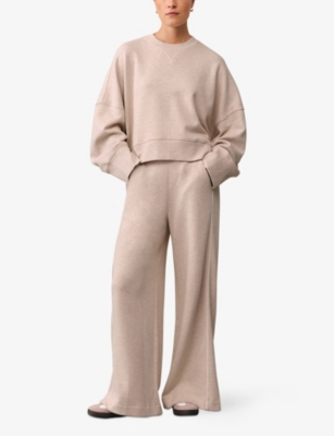 The White Company S Oatmeal Ultimate Relaxed-fit Cotton-jersey Sweatshirt In Neutral