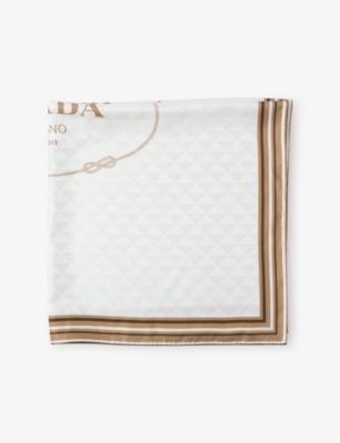 PRADA: Printed Silk-Twill Scarf