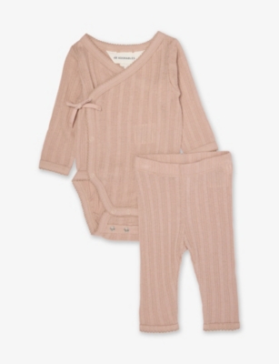 H&M ADORABLES: Pointelle-Knit 2-piece Cotton Set