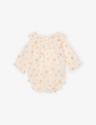 H&M ADORABLES: Floral-Print Cotton Bodysuit 0-6 Months