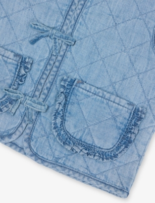 H&M ADORABLES: Quilted Denim Gilet 4-36 Months