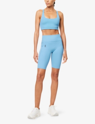 On Womens Niagara Studio Logo-print Performance Shorts In Blue