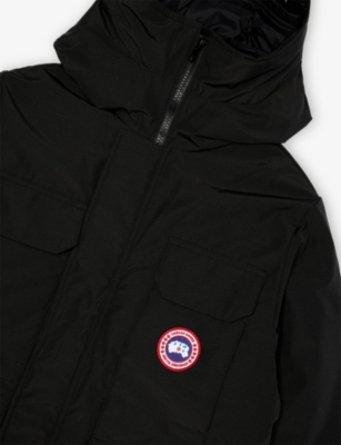 Canada Goose Black - Noir Expedition Logo-patch Shell-down Jacket 7-16 Years In Black