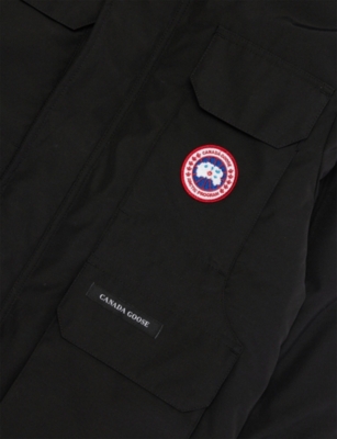 Canada Goose Black - Noir Chilliwack Logo-patch Bomber Jacket 7-16 Years In Black