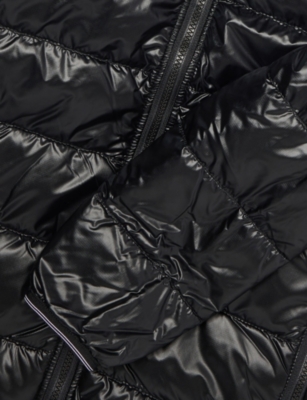 Canada Goose Black - Noir Youth Crofton Hooded Shell-down Jacket 7-16 Years In Black