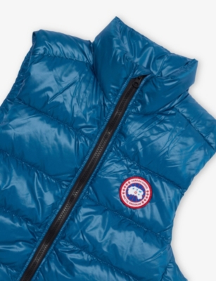 Canada Goose Uard Blue - Bleu Garde Youth Crofton Padded Shell-down Gilet 7-16 Years In Blue