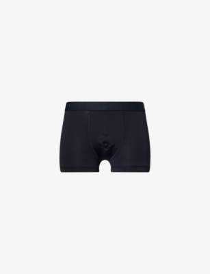 Hanro Mens Black Micro-touch Branded-waistband Stretch-jersey Trunks Xl In Black