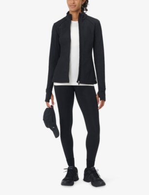 Sweaty Betty Womens Black Winter Power Slim-fit Stretch-woven Jacket In Black