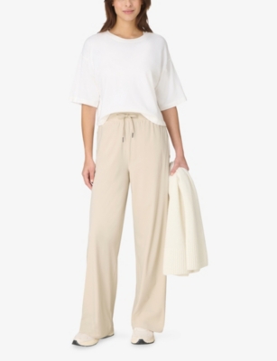 SWEATY BETTY: Explorer Side-Stripe Wide-Leg Stretch-Woven Trousers
