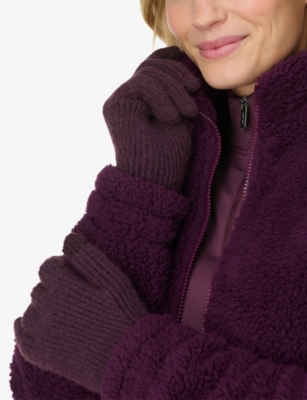 Sweaty Betty Womens Neptune Purple Soft Cloud Wool-blend Gloves
