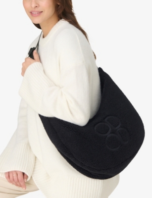SWEATY BETTY: Logo-Appliqué Sherpa Cross-Body Bag