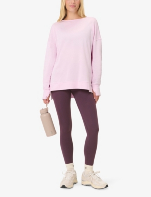 SWEATY BETTY: After Class Cross-Back Modal and Cotton-Blend Sweatshirt