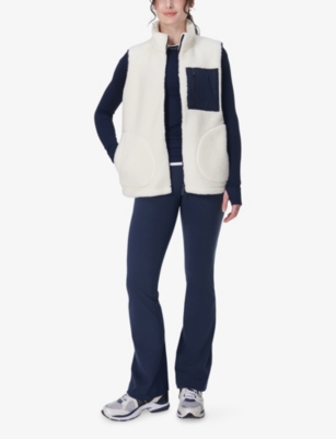 Sweaty Betty Womens Navy Blue Power 32in Stretch-woven Bootcut Workout Trousers Xs In Blue