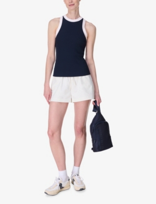 Sweaty Betty Womens Navy Blue Harper Racer Modal-jersey Vest Top Xs In Blue