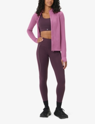 Sweaty Betty Womens Neptune Purple Therma Boost Running Leggings In Brown