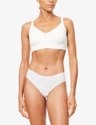 Bravado Designs Womens Lily White Seamless Nursing Padded Bra Xl In White