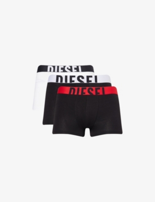 DIESEL: Damien Pack-Of-Three Stretch-Cotton Boxer Shorts