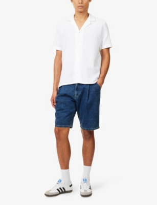 Orlebar Brown Mens Cloud Maitan Open-weave Cotton Shirt In White
