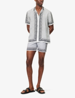 ORLEBAR BROWN: Maitan Short-Sleeve Linen Shirt