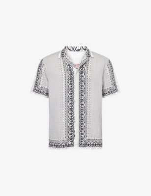 ORLEBAR BROWN: Maitan Short-Sleeve Linen Shirt