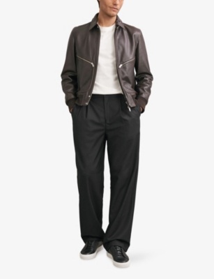 REISS: Jenson Leather Trainers