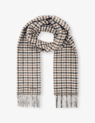 REISS: Hound Wool and Cashmere Scarf