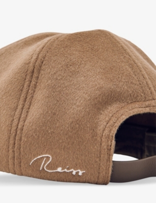 REISS: Sable Brand-Embroidered Wool-Blend Cap