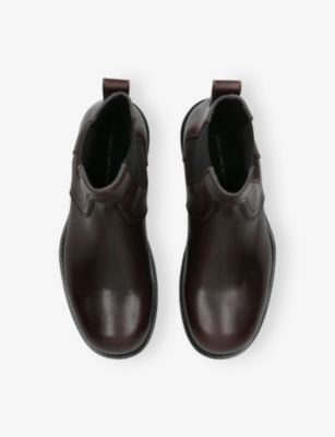DRIES VAN NOTEN: Round-Toe Leather Chelsea Boots