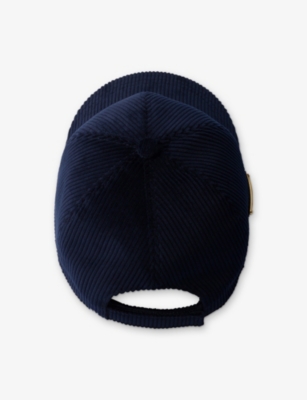 PRADA: Logo-Plaque Corduroy Baseball Cap