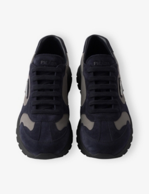 PRADA: Prax Suede and Woven Trainers