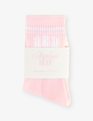 The Nap Co Womens Pink . X Ru & Rocka Cotton-blend Socks