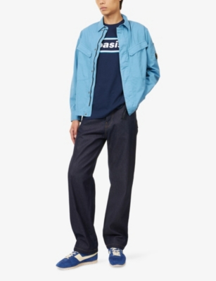OASIS: Box-Logo Relaxed-Fit Cotton T-Shirt