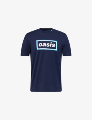 OASIS: Box-Logo Relaxed-Fit Cotton T-Shirt