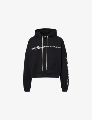 HELLSTAR: Brand-Print Relaxed-Fit Cotton-Jersey Hoodie