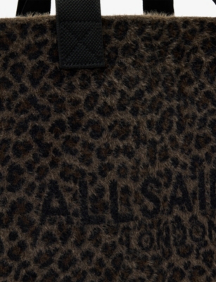 ALLSAINTS: Izzy Leopard Large Woven Tote