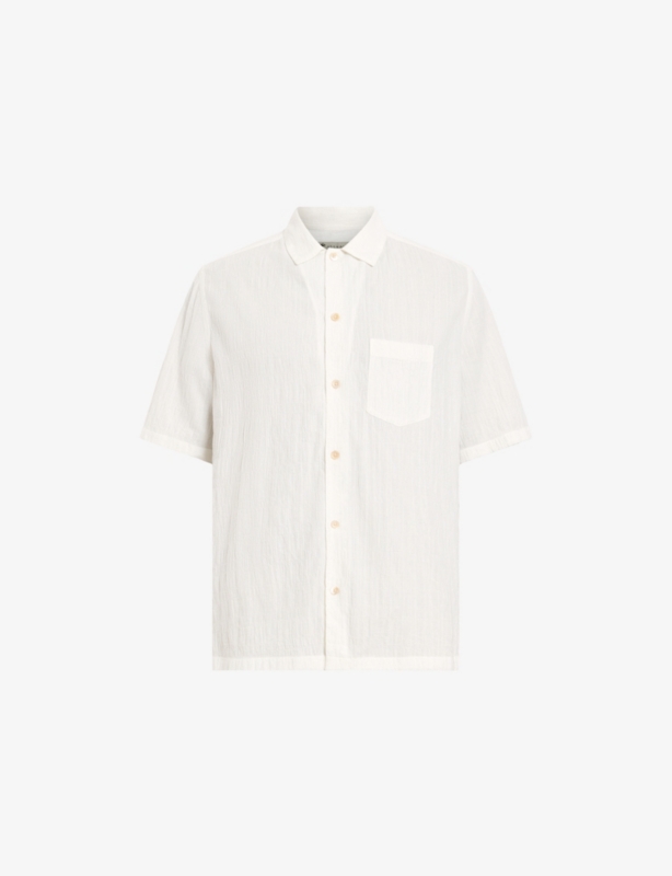 Walton Relaxed-Fit Short-Sleeve Stretch-Crepe Shirt