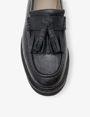 Allsaints Skiff Tassel Loafer In Black