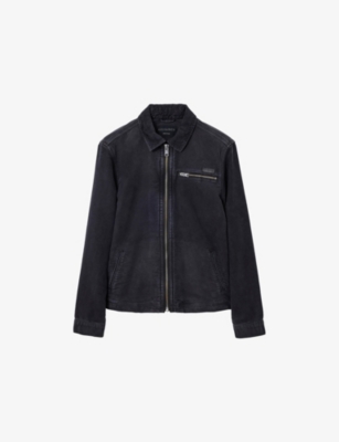 Allsaints Corduroy-trim Rothwell Jacket In Black
