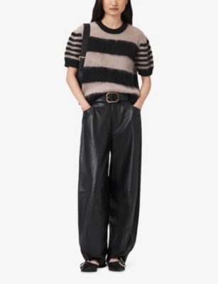 ALLSAINTS: Clem Striped Mohair-Wool Blend Top
