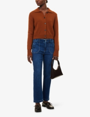 PAIGE: Mayslie Straight-Ankle-Leg Stretch-Denim Blend Jeans