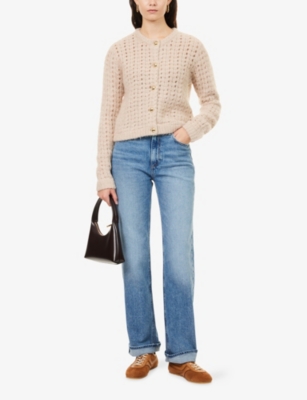Paige Womens Stevie High-rise Straight-leg Denim Jeans Heroes In Blue