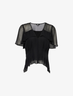 PAIGE: Willa V-Neck Silk Top