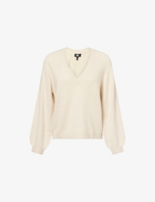 Paige Womens Pearl Thea V-neck Cashmere Jumper Xs In Multi