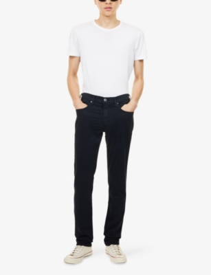 Paige Mens True Navy Federal  Slim-fit Stretch-denim Jeans In Black
